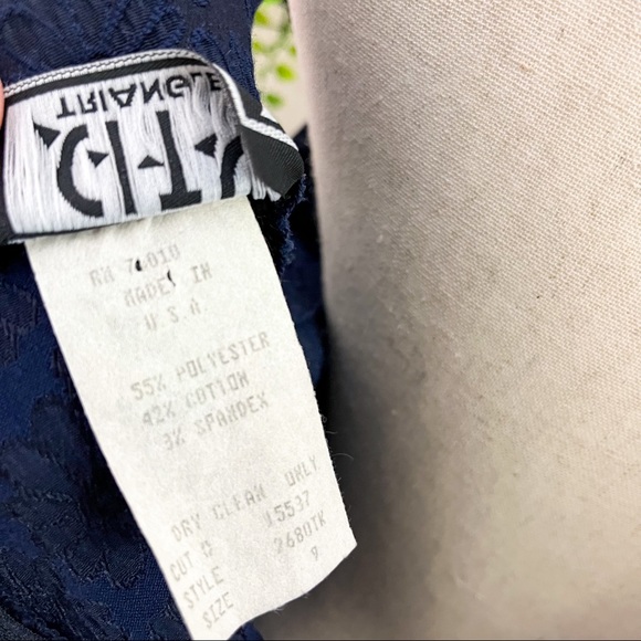 Vintage Triangle City Blue Emobroidered Floral Summer Dress Medium - Picture 10 of 10